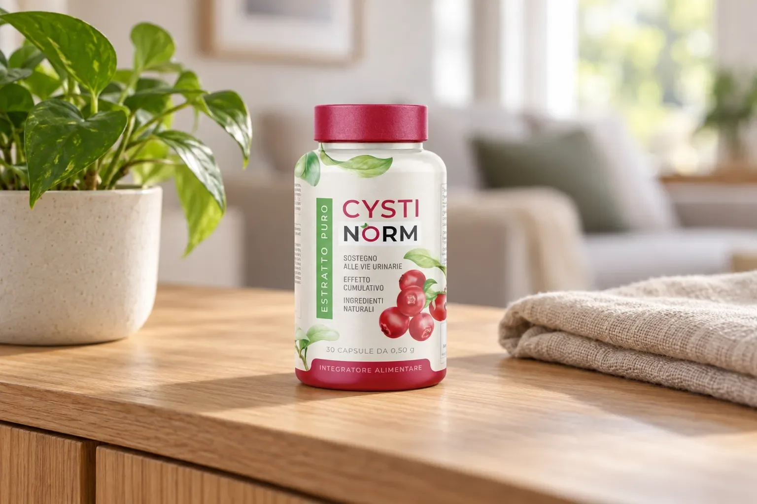 CYSTINORM — Verpackung im Alltag
